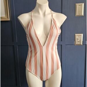 Shein Pastel Orange Wrap Bikini sz L